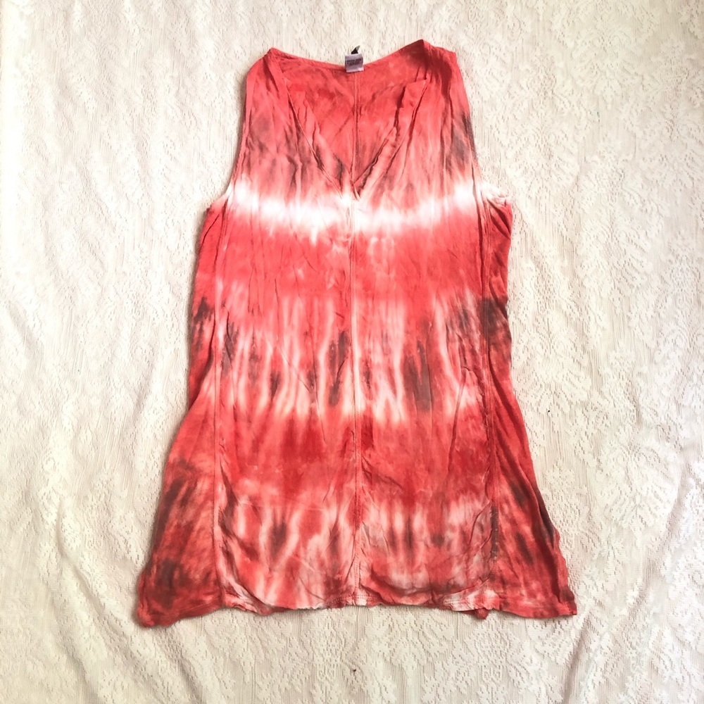 XCVI tie dye sleeveless V-neck tank